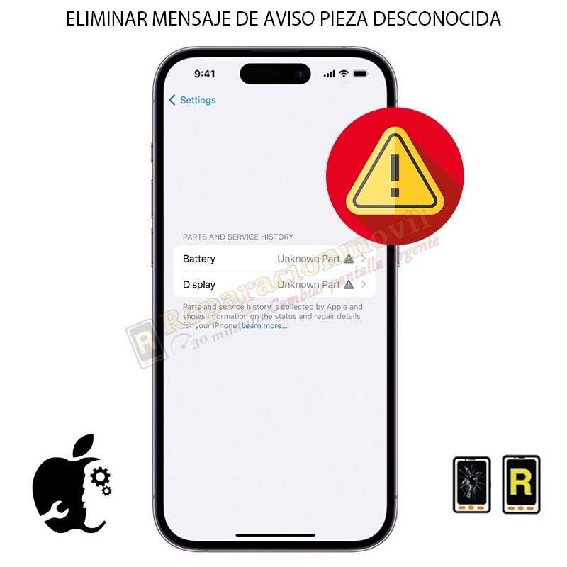 Eliminar Mensaje Aviso Pieza Desconocida Iphone Pro Reparar Ip