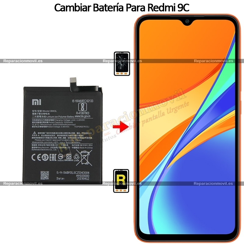 cambiar bateria Redmi 9C BN56