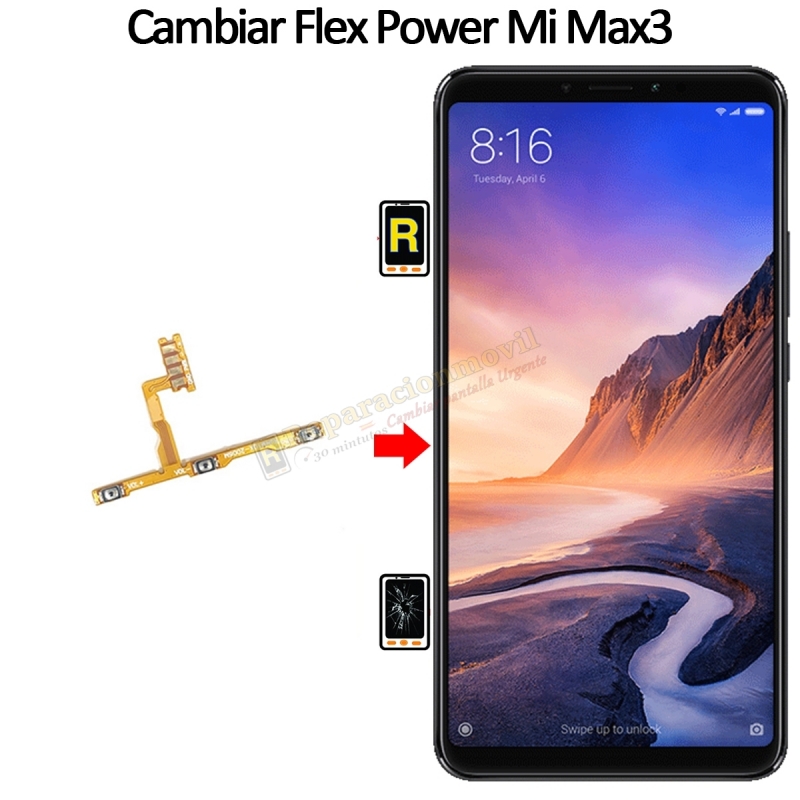 Cambiar Botón De Encendido Xiaomi Mi Max 3