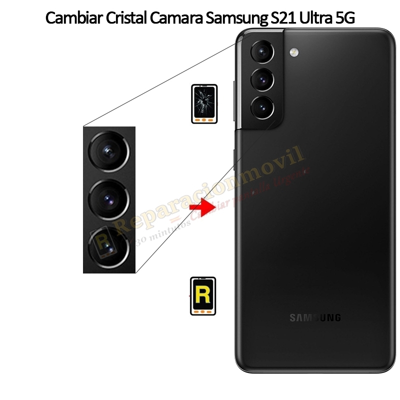 Cambiar Cristal Cámara Trasera Samsung Galaxy S21 Ultra 5G