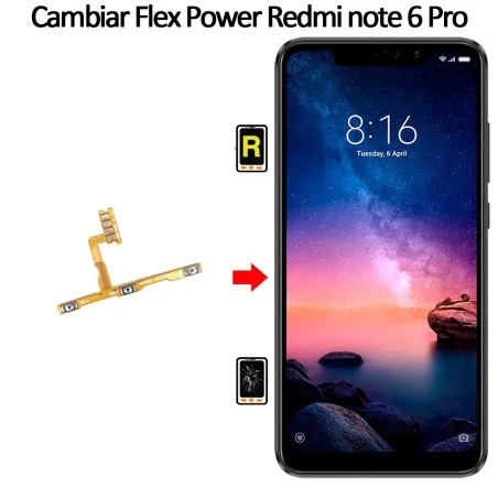 Cambiar Botón De Encendido Xiaomi Redmi Note 6 Pro