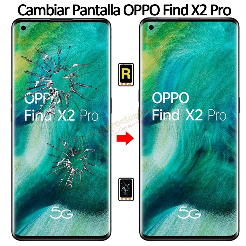 Cambiar Pantalla Oppo Find X2 Pro Original sin Marco