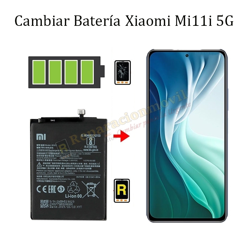 Cambiar Batería Xiaomi Mi 11i 5G
