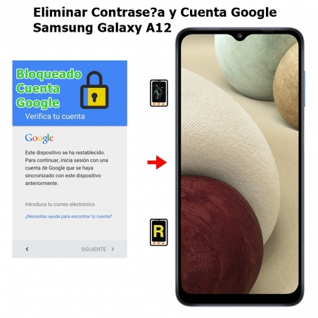 Eliminar Contraseña y Cuenta Google Samsung Galaxy A12