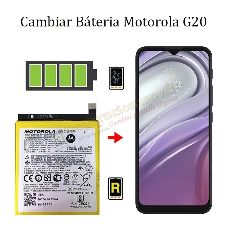 Cambiar Batería Motorola Moto G20