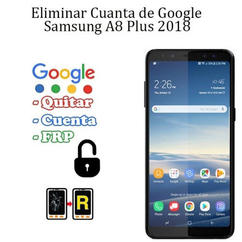 Eliminar Contraseña y Cuenta Google Samsung Galaxy A8 Plus 2018