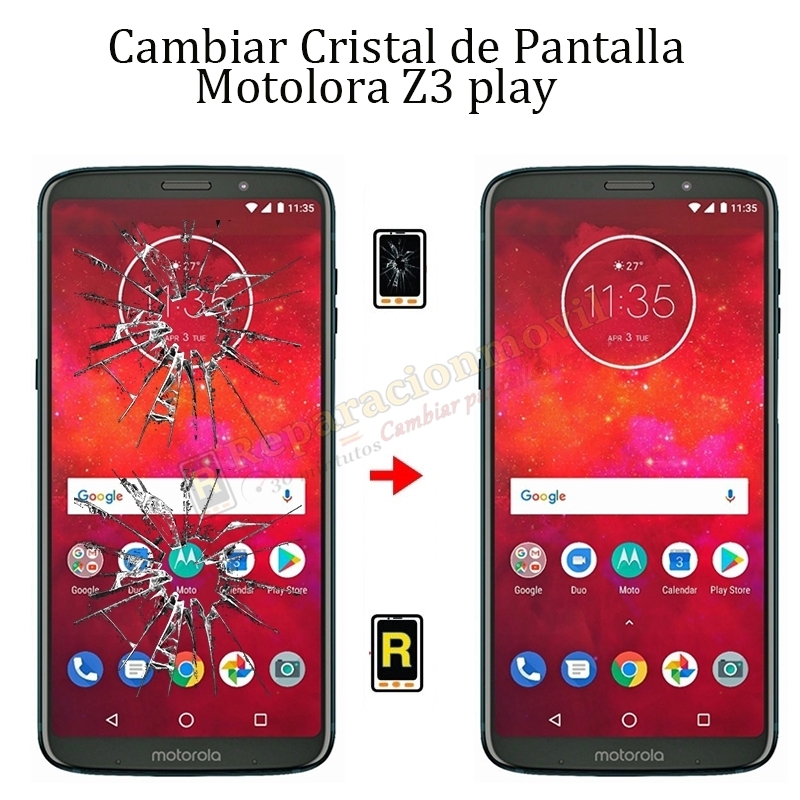 Cambiar Cristal De Pantalla Motorola Z3 Play