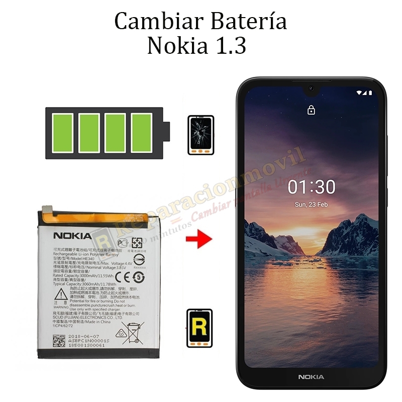 Cambiar Batería Nokia 1,3