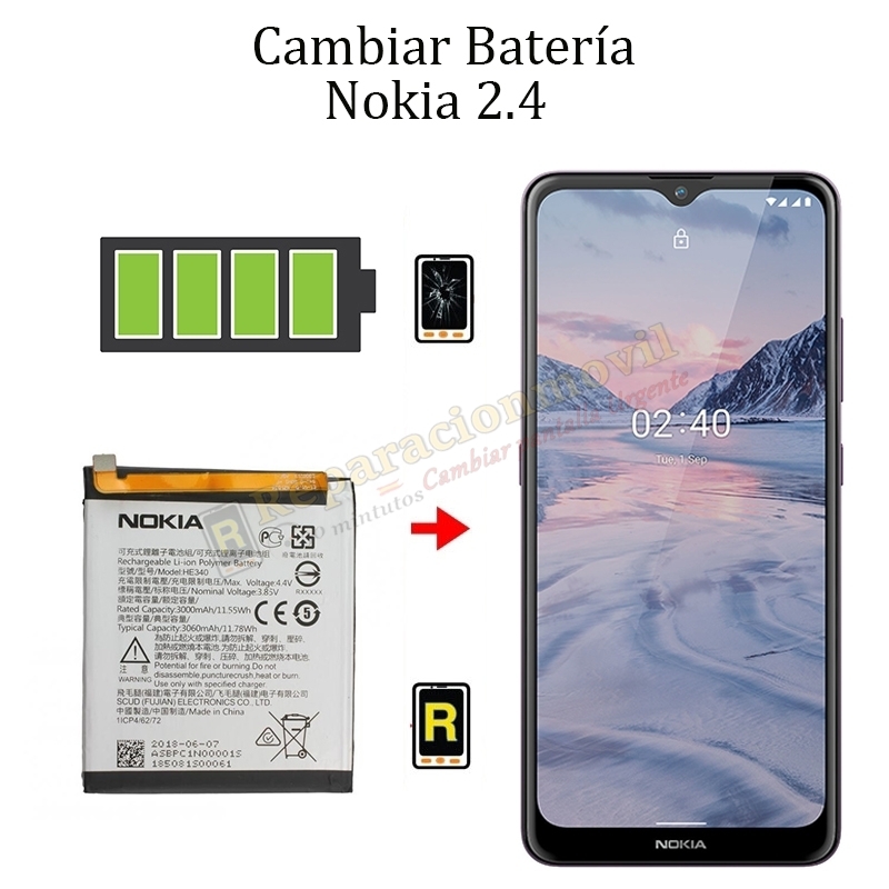 Cambiar Batería Nokia 2,4