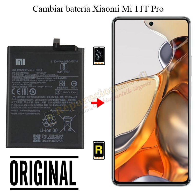 Cambiar Batería Xiaomi Mi 11T Pro Original