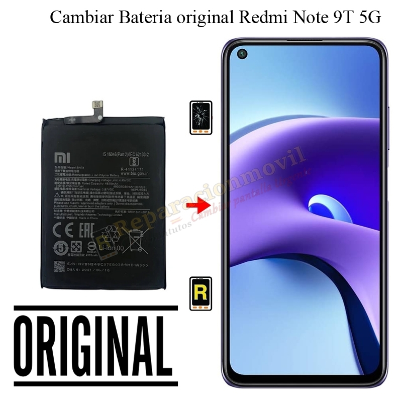 Cambiar Batería Original Redmi Note 9T 5G Cambiar Batería Original Redmi Note 9T 5G