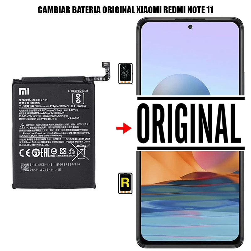 Cambiar Batería Original Xiaomi Redmi Note 11 BN5D Cambiar Batería Original Xiaomi Redmi Note 11 BN5D