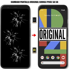 Cambiar Pantalla Google Pixel 5a 5G Original Con Huella Oficial Autorizado