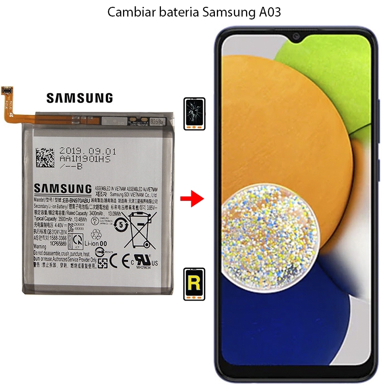 Cambiar Batería Samsung Galaxy A03