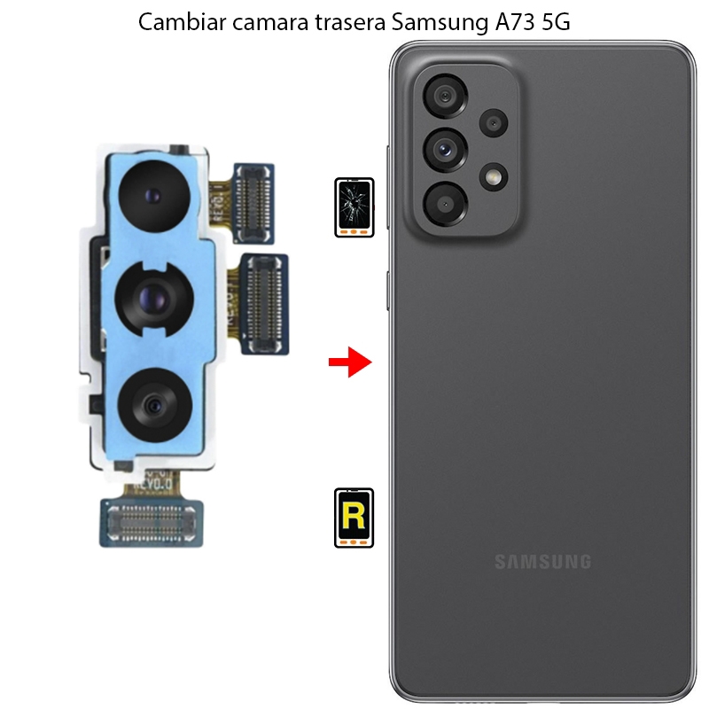 Cambiar Cámara Trasera Samsung Galaxy A73 5G