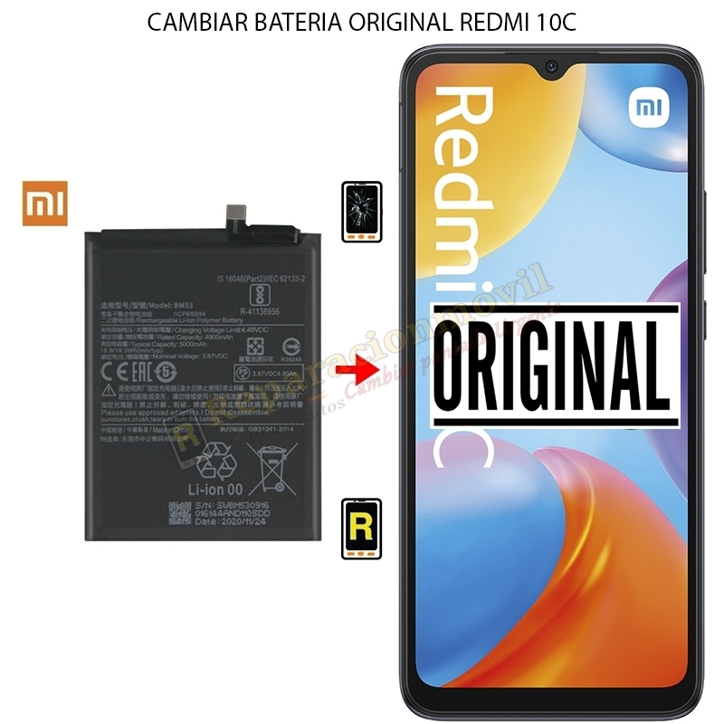 Cambiar Batería Xiaomi Redmi 10C Original BN5G