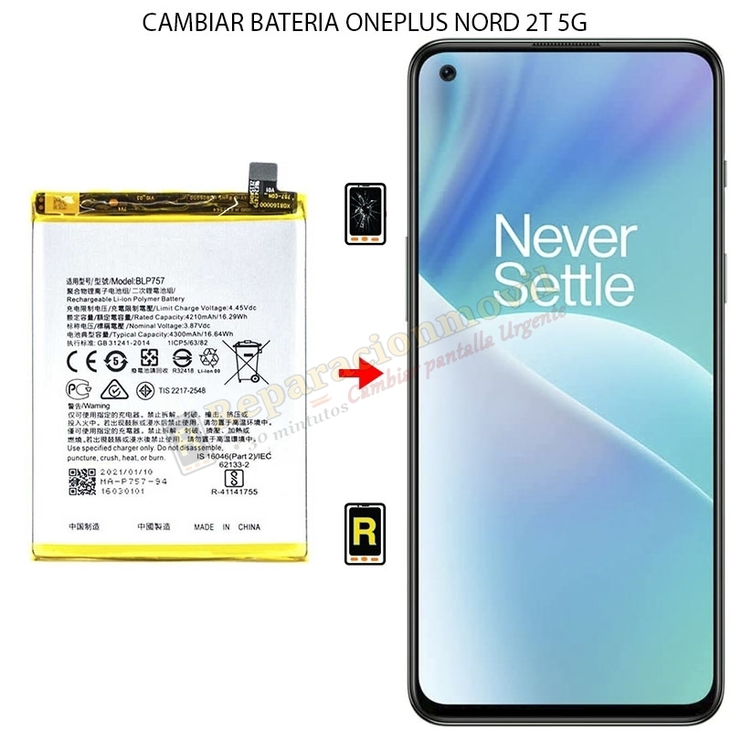 Cambiar Batería Oneplus Nord 2T 5G