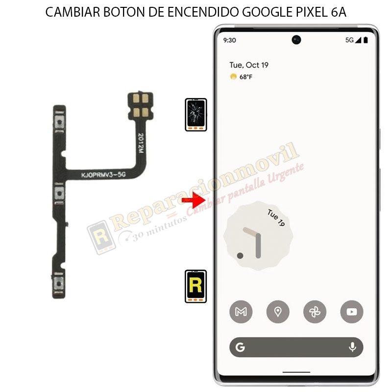 Cambiar Botón De Encendido Google Pixel 6A