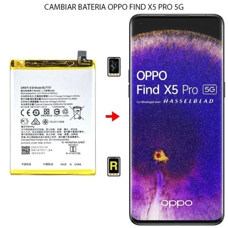 Cambiar Batería Oppo Find X5 Pro 5G