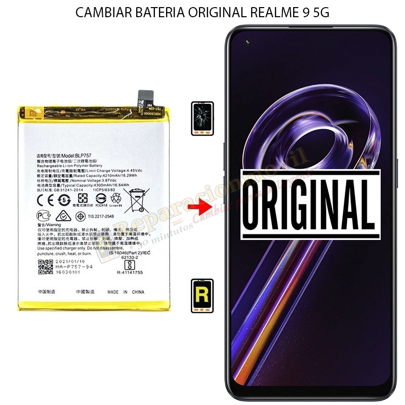 Cambiar Batería Realme 9 5G Original