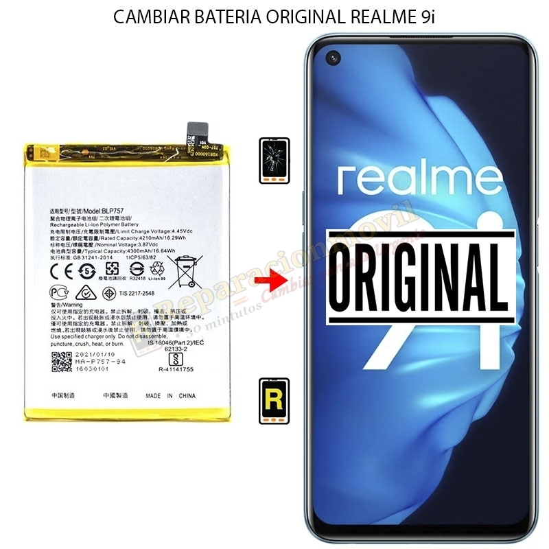 Cambiar Batería Realme 9i Original