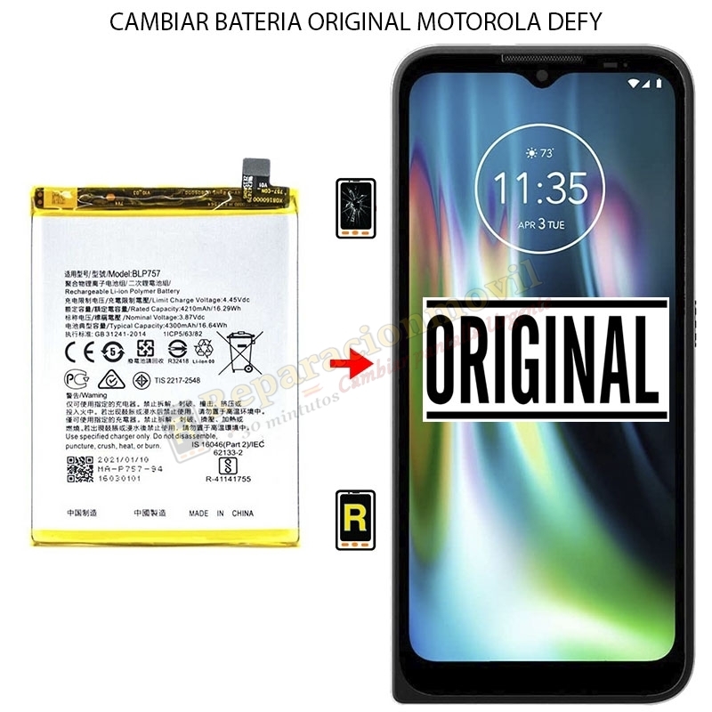Cambiar Batería Original Motorola Defy