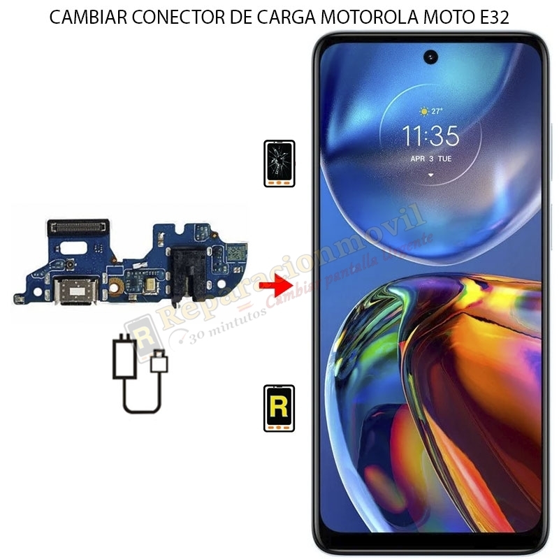 Cambiar Conector De Carga Motorola Moto E32
