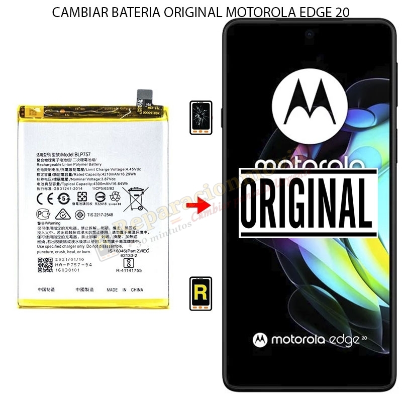 Cambiar Batería Motorola Edge 20 Original