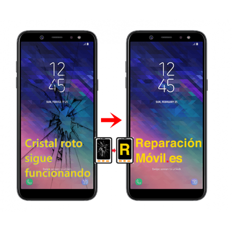 Cambiar Cristal Samsung A6 (2018)