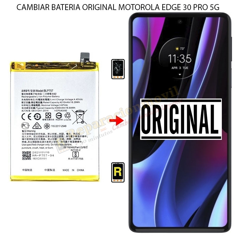 Cambiar Batería Motorola Edge 30 Pro Original