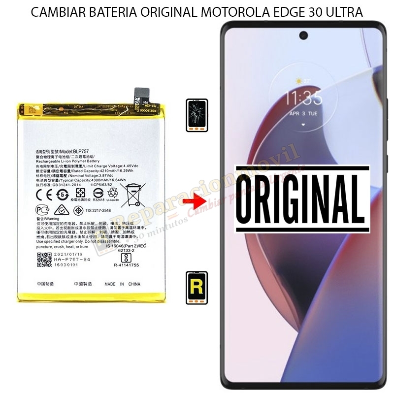 Cambiar Batería Motorola Edge 30 Ultra Original