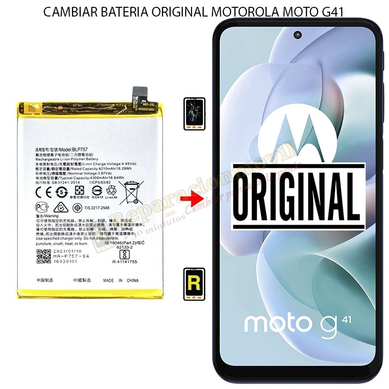 Cambiar Batería Motorola Moto G41 Original