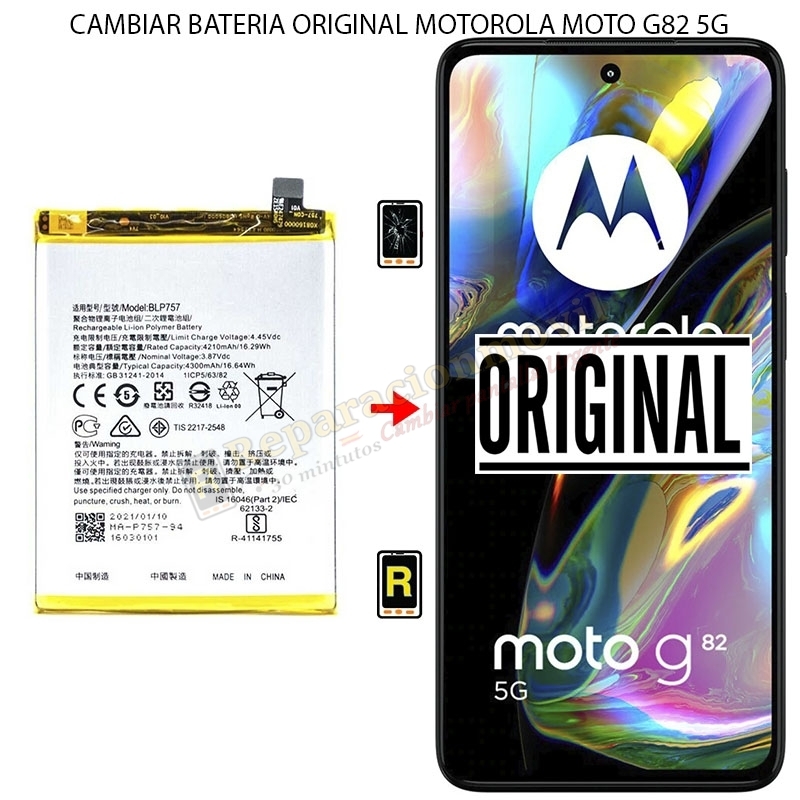 Cambiar Batería Motorola Moto G82 Original