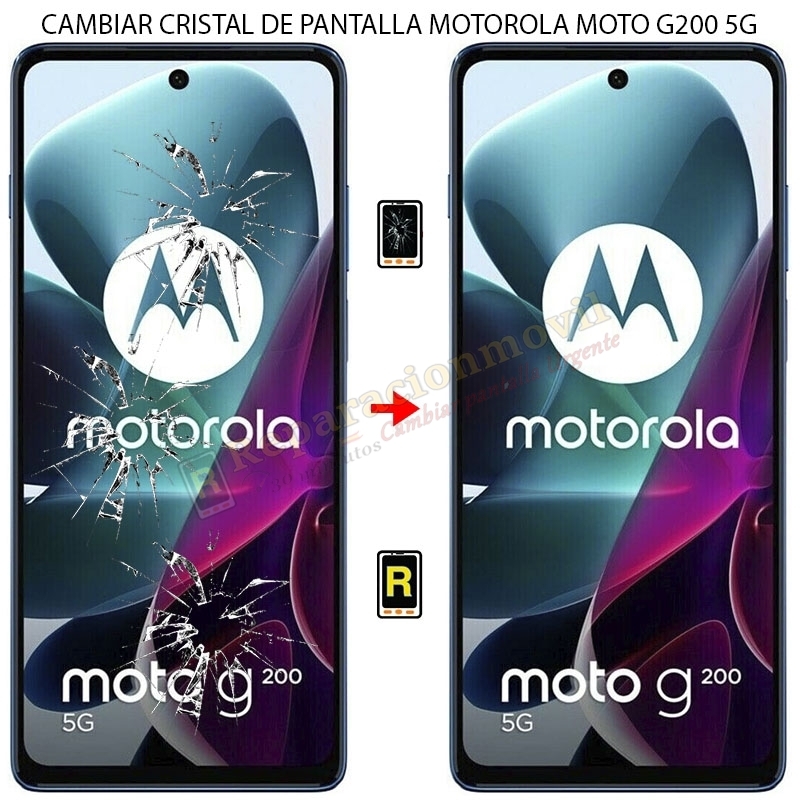 Cambiar Cristal De Pantalla Motorola Moto G200 5G