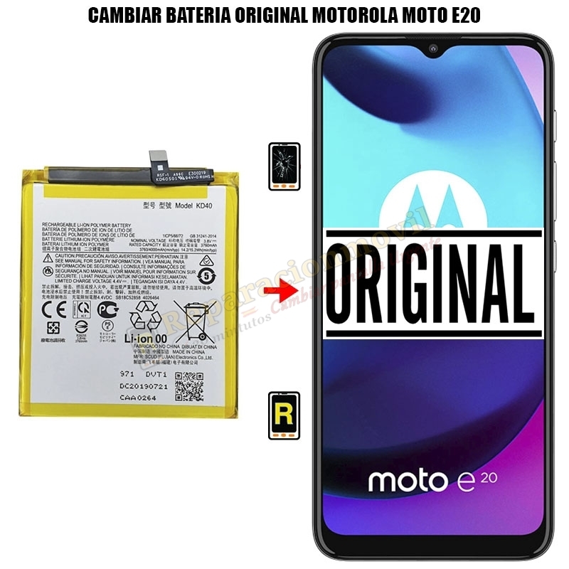 Cambiar Batería Motorola Moto E20 Original