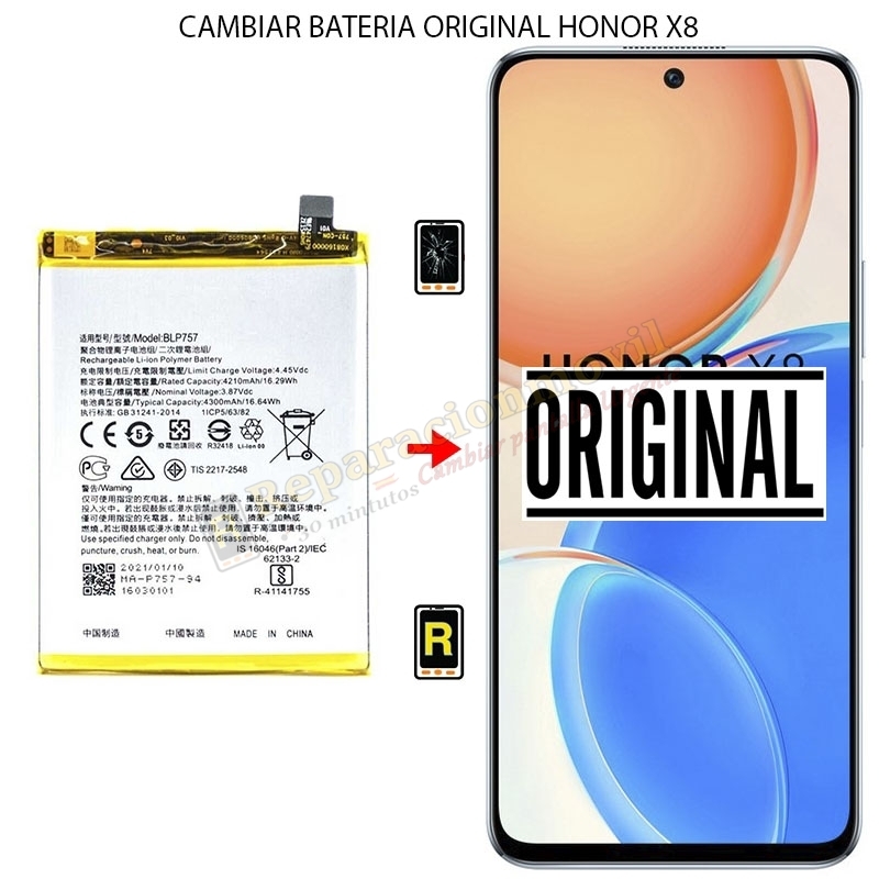 Cambiar Batería Honor X8 Original