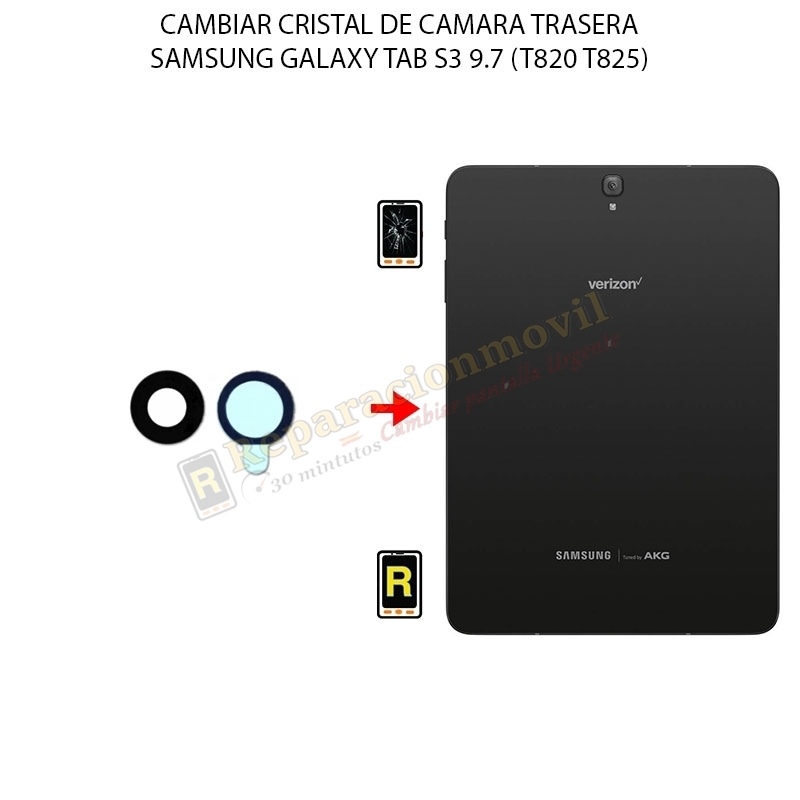 Cambiar Cristal Cámara Trasera Samsung Galaxy Tab S3 9.7