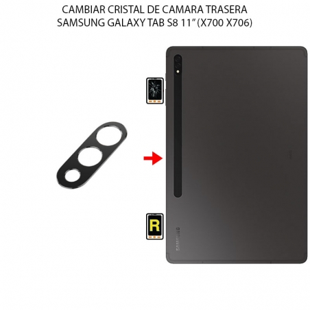 Cambiar Cristal Cámara Trasera Samsung Galaxy Tab S8