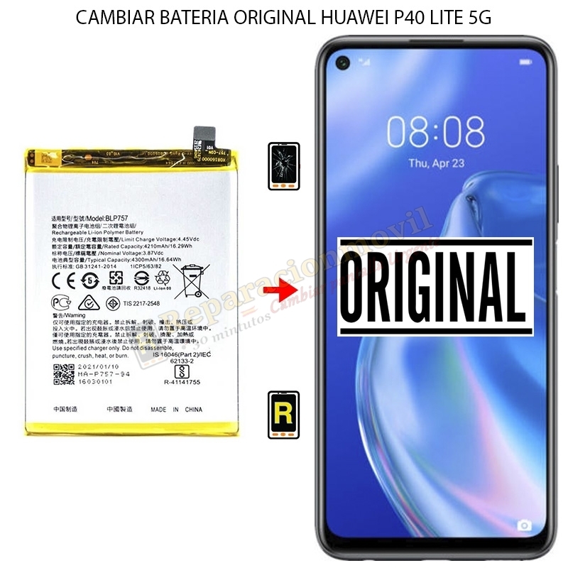 Cambiar Batería Huawei P40 Lite 5G Original
