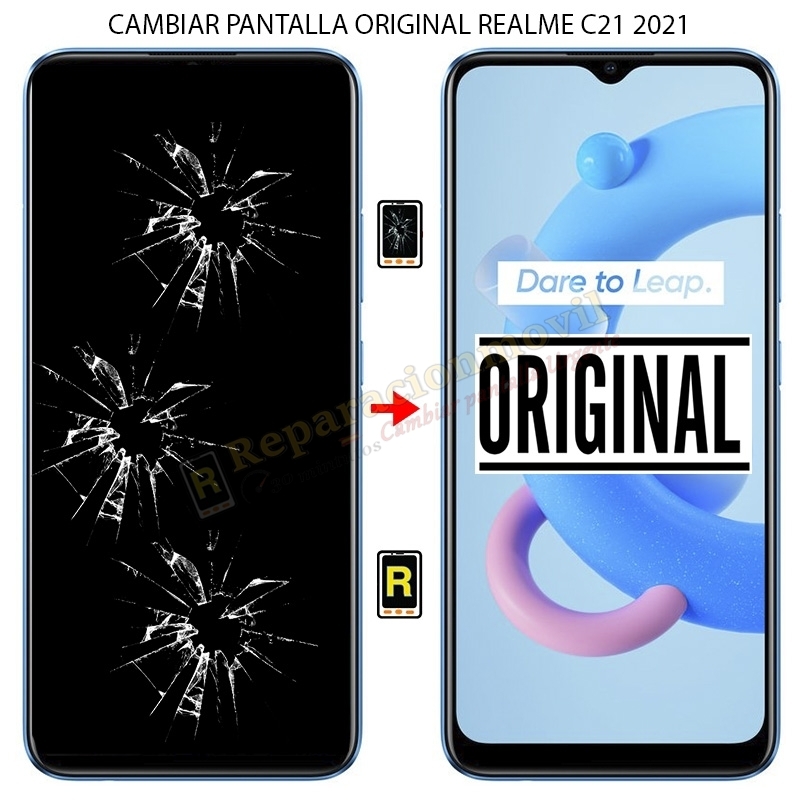 Cambiar Pantalla Original Realme C21 2021