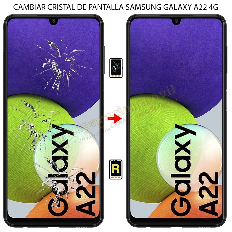 Cambiar Cristal de Pantalla Samsung Galaxy A22 4G