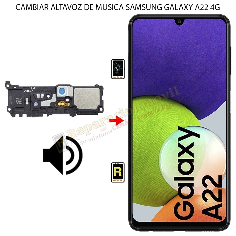 Cambiar Altavoz de Música Samsung Galaxy A22 4G