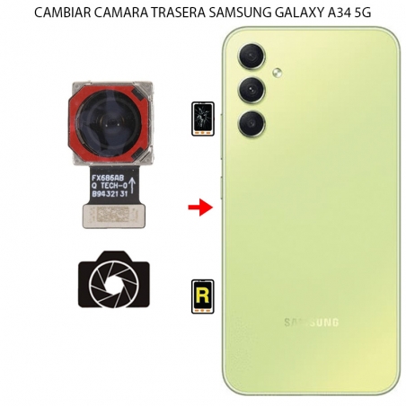 Cambiar Cámara Trasera Samsung Galaxy A34 5G