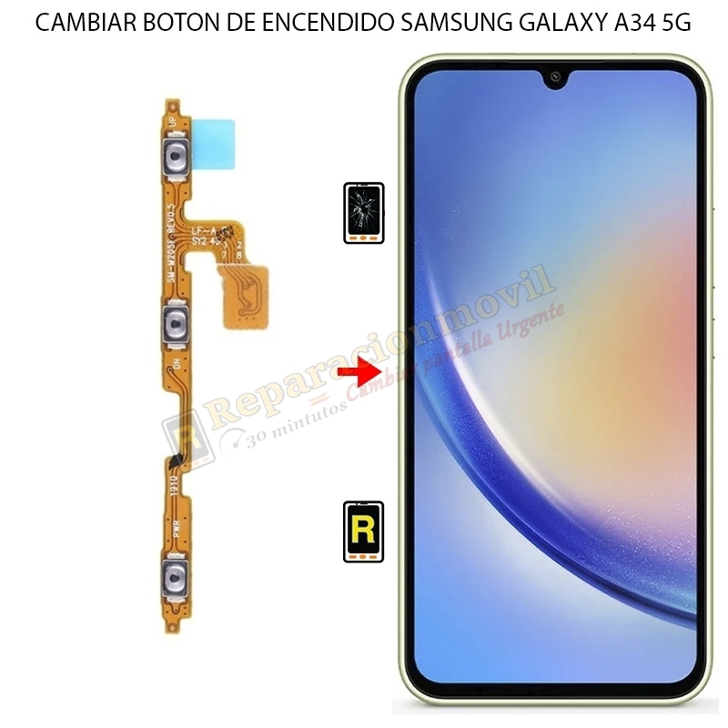 Cambiar Botón de Encendido Samsung Galaxy A34 5G