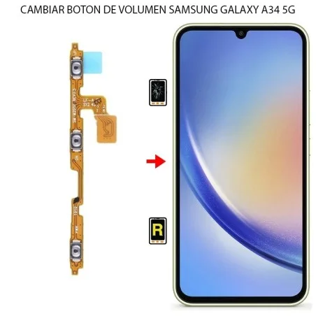 Cambiar Botón de Volumen Samsung Galaxy A34 5G