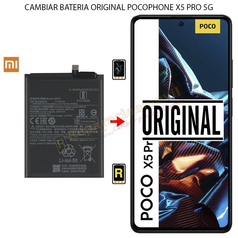 Cambiar Batería Original Xiaomi Poco X5 Pro 5G