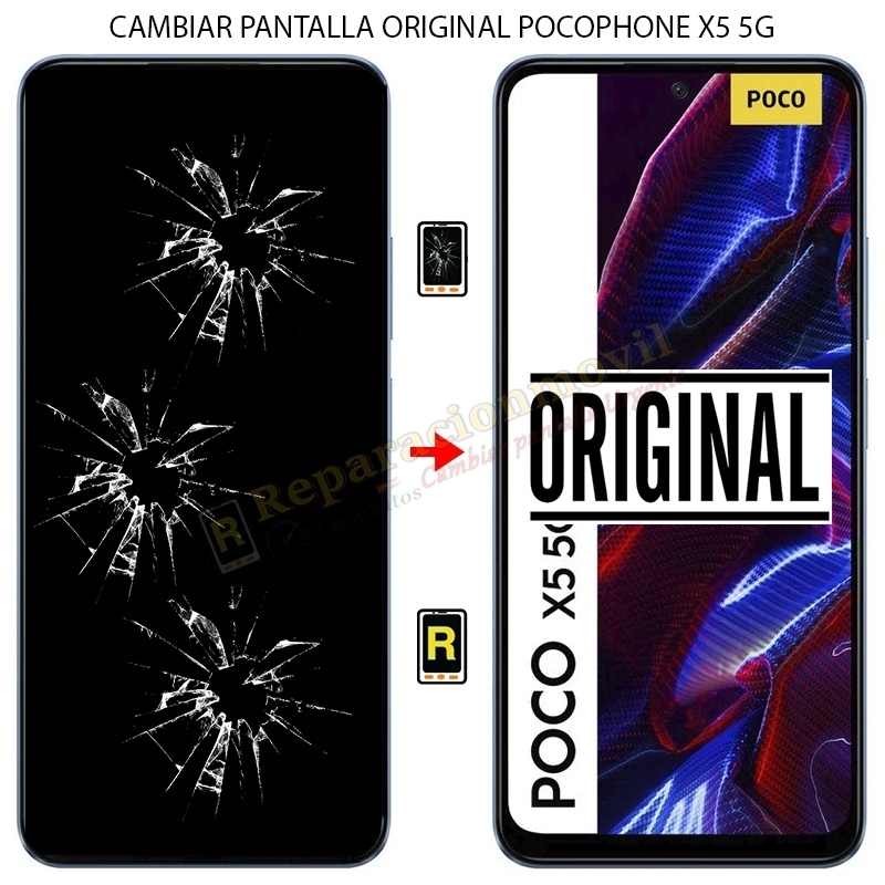 Cambiar Pantalla Xiaomi Poco X5 5G Original con Marco