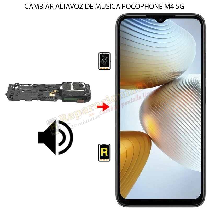 Cambiar Altavoz de Música Xiaomi Poco M4 5G