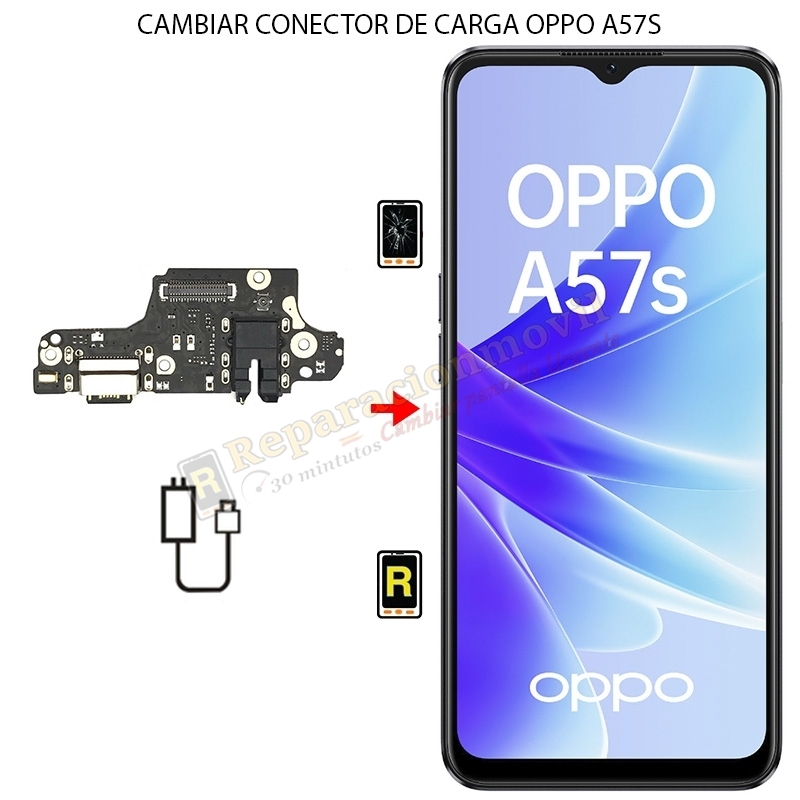 Cambiar Conector de Carga Oppo A57s