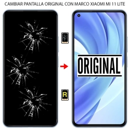 Cambiar Pantalla Xiaomi Mi 11 Lite 4G Original Con Marco